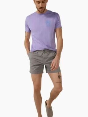 Chubbies Elastic Waist grey Shorts Men’s Small Casual Stretch Chino Shorts
